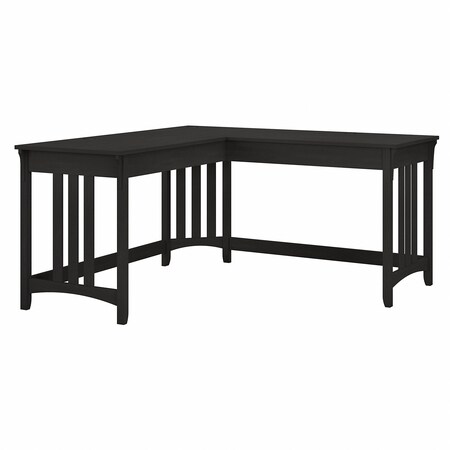 Bush Business Furniture Salinas 60W L Shaped Writing Desk in Vintage Black SAD260VB-03